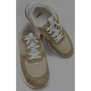 Madewell Camel Suede Leather Leopard Pattern Unisex sneaker‎ SZ W10 or M8.5
